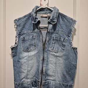 Faded Glory Blue Denim Vest